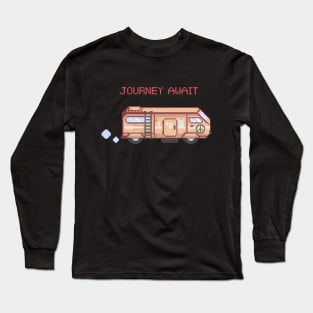 Pixel Art- Mini Bus Journey Await Collection Long Sleeve T-Shirt